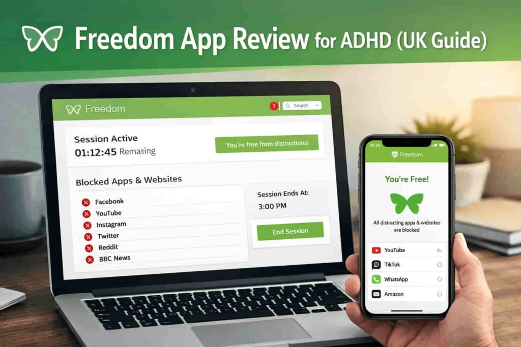 Freedom App Review for ADHD (UK)
