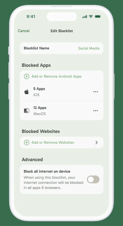 Freedom app across phone and desktop for ADHD focus sessions