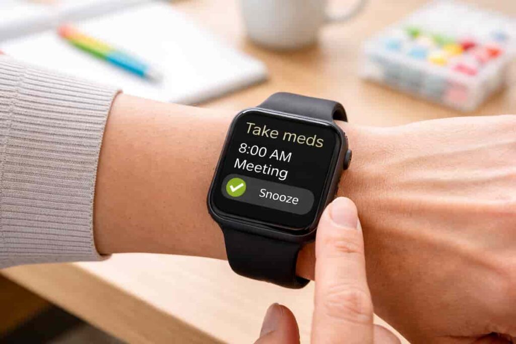 How to Stop Missing Reminders with ADHD Using a Smartwatch (UK Guide) visual reminder setup on wrist