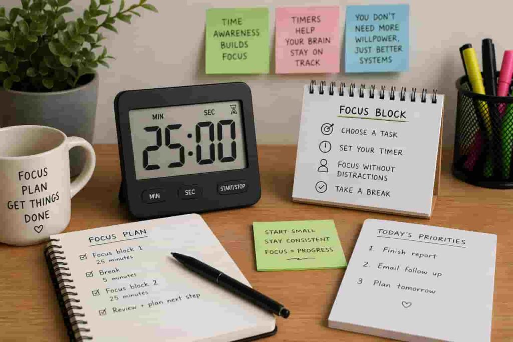 How to Choose the Best ADHD Focus Timer with visual timer and simple planning tools