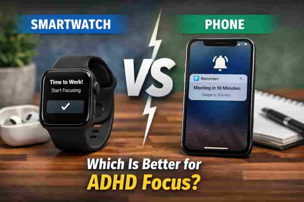 Smartwatch vs Phone Reminders: Which Is Better for ADHD Focus?