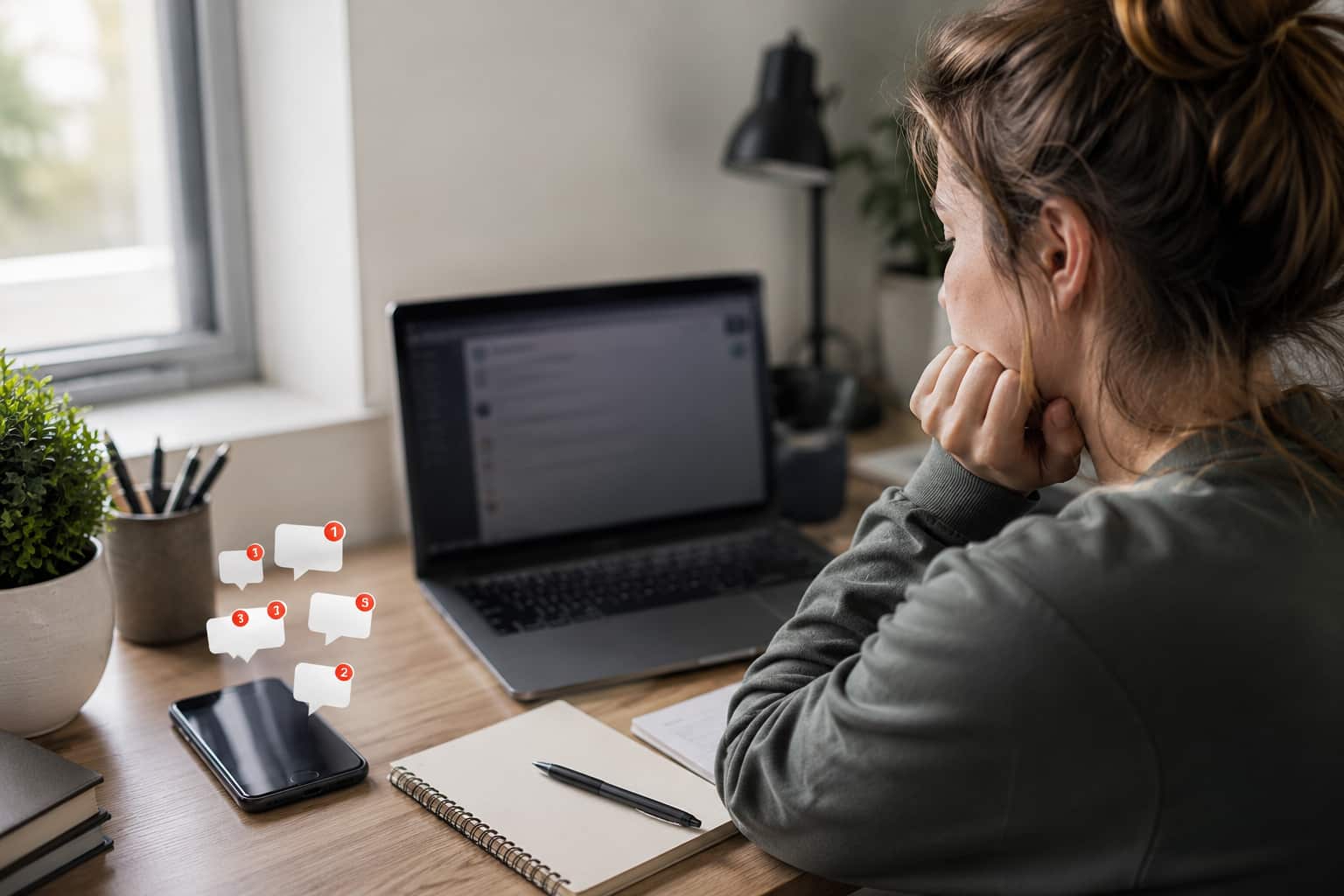 How Notification Overload Affects ADHD Focus and Executive Function with phone timer and reduced alerts