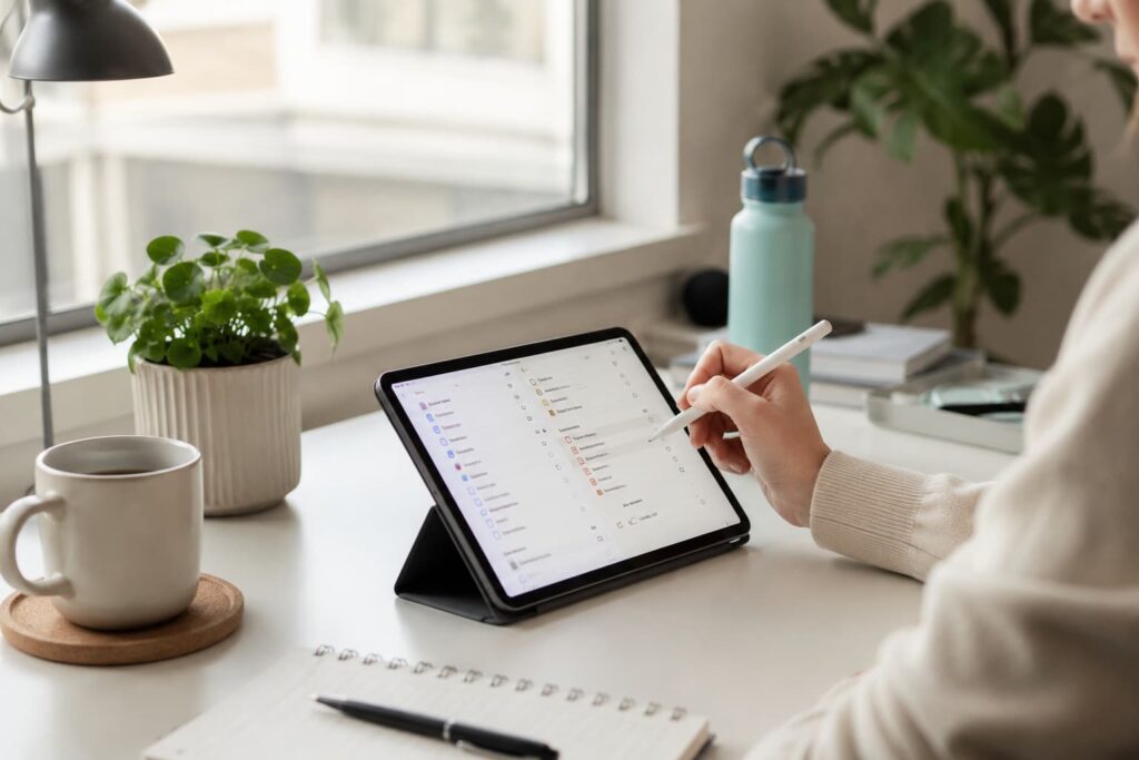 TickTick ADHD productivity app with calendar timer and daily task planning setup