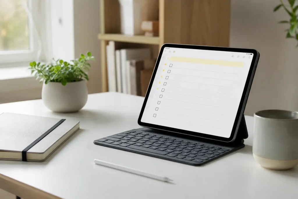 Apple Notes note-taking app for ADHD productivity