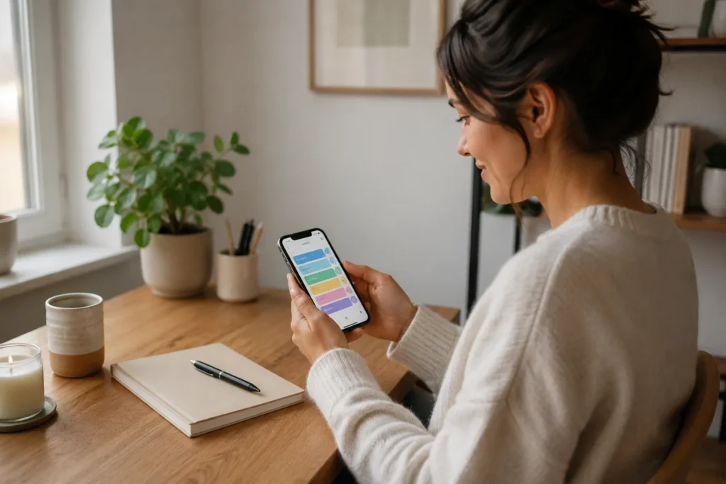 Best Habit and Routine Apps for ADHD displayed in a calm productivity workspace