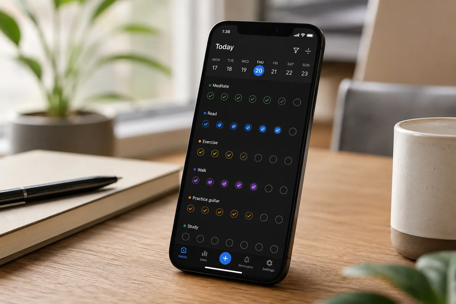 Loop Habit Tracker Review for ADHD showing completed daily habits in a simple Android interface