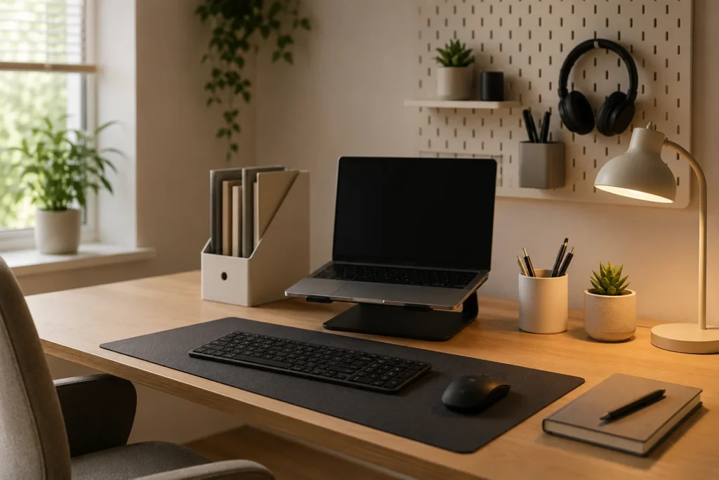 Reducing Cognitive Overload in Your Workspace with a calm and organised ADHD desk setup