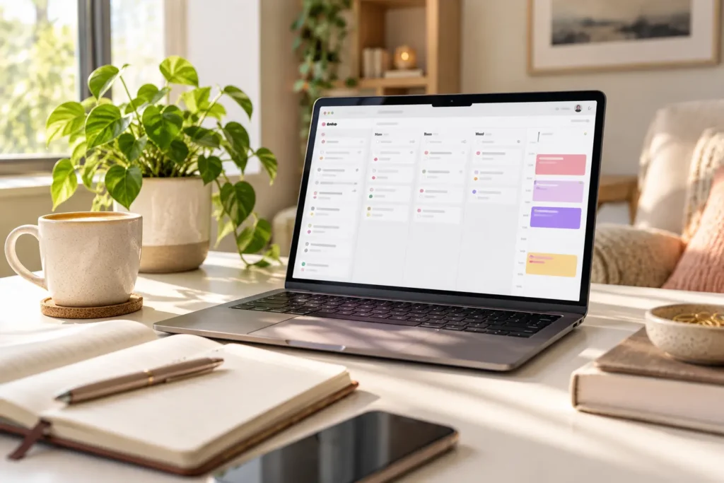 Ellie Planner Review for ADHD Planning dashboard showing weekly planning